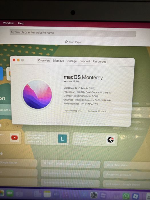 Vand Macbook Air 13” intel core i5