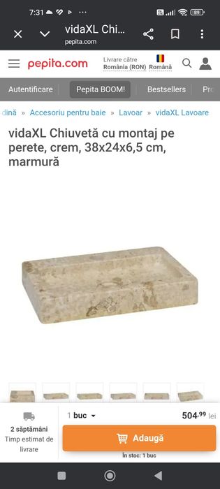 Vand lavoar marmura