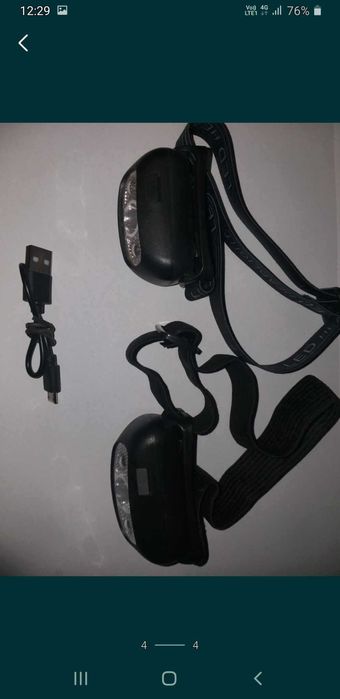 Set 2 lanterne de cap, 2 faze de iluminare, noi