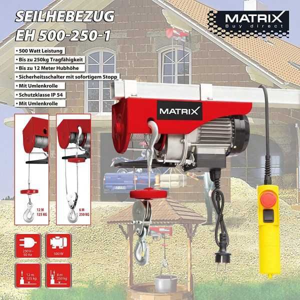 Электрическая лебедка/тельфер MATRIX EH 500-250 (original)