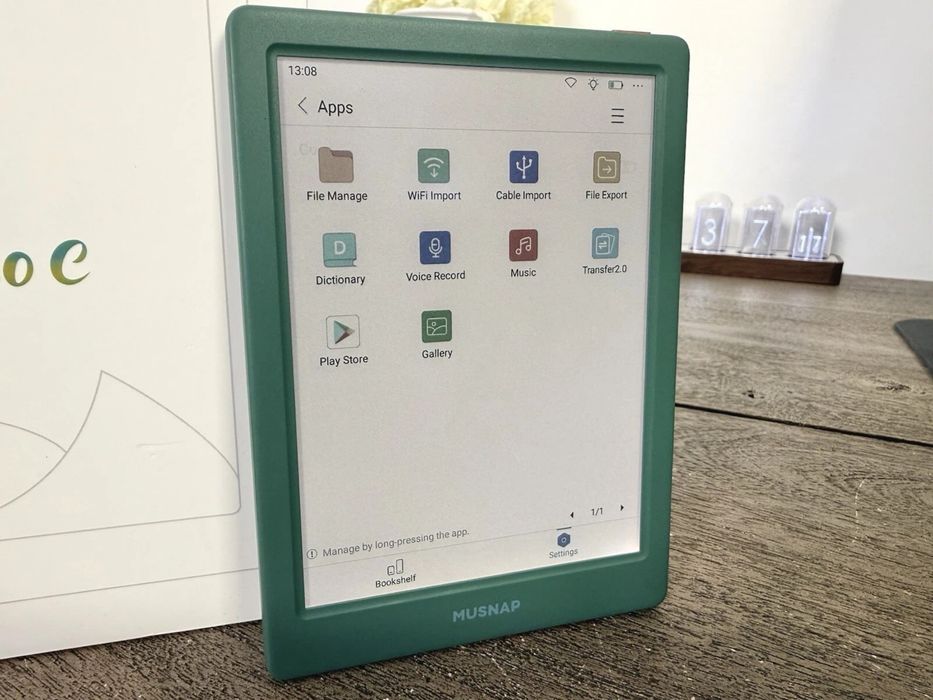 Android kitob o’qish qurilmasi, eink ekran kindle ga o’xshash