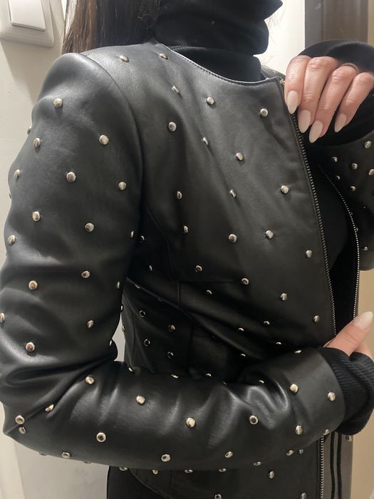 Яке la viva haute ciuture естествена кожа с капси