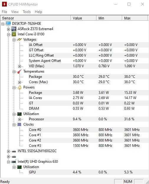 Процесор Intel i3-8100, socket 1151, Coffee Lake с гаранция