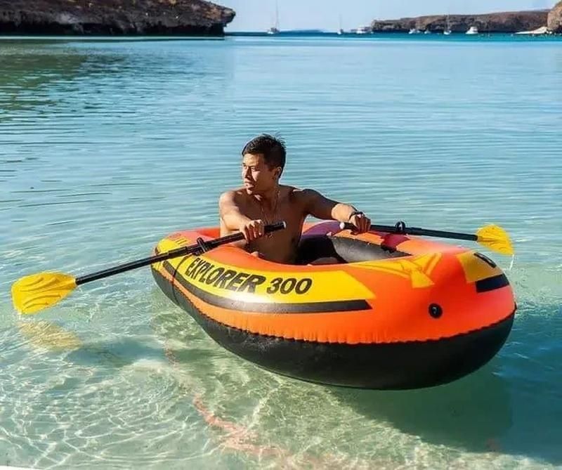 Intex 58332 надувной лодка двухместный (211×117х41). Бесплатно доставк