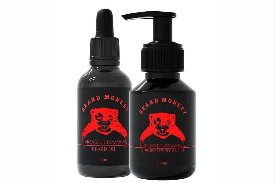 Мъжки комплект / козметика за брада Beard Monkey (Олио + Балсам/Кондиционер) - Портокал и канела