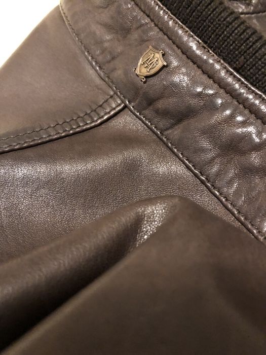Geaca din piele Massimo Dutti noua