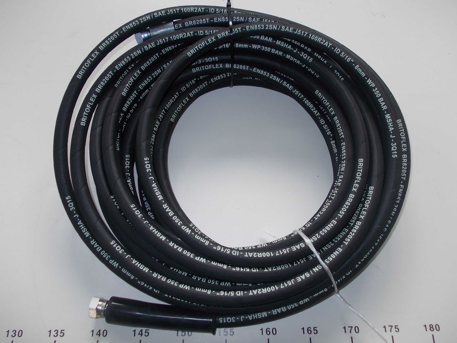 Furtun hidraulic DN8 presiune 350 bar 2 randuri sarma spalatorii