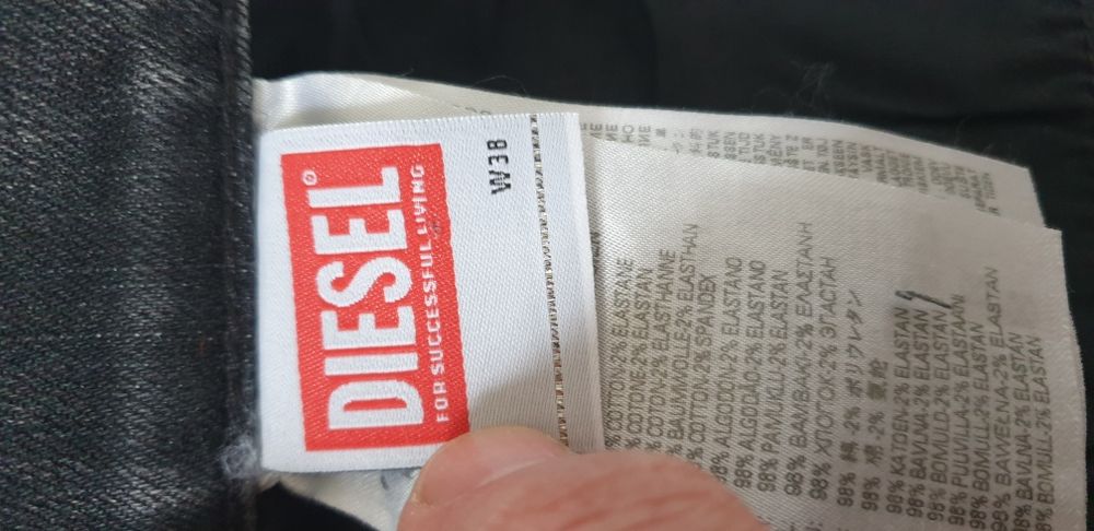 Diesel D - Struct Slim Fit Mens Size 38/34 НОВО! ОРИГИНАЛ! Мъжки Дънки