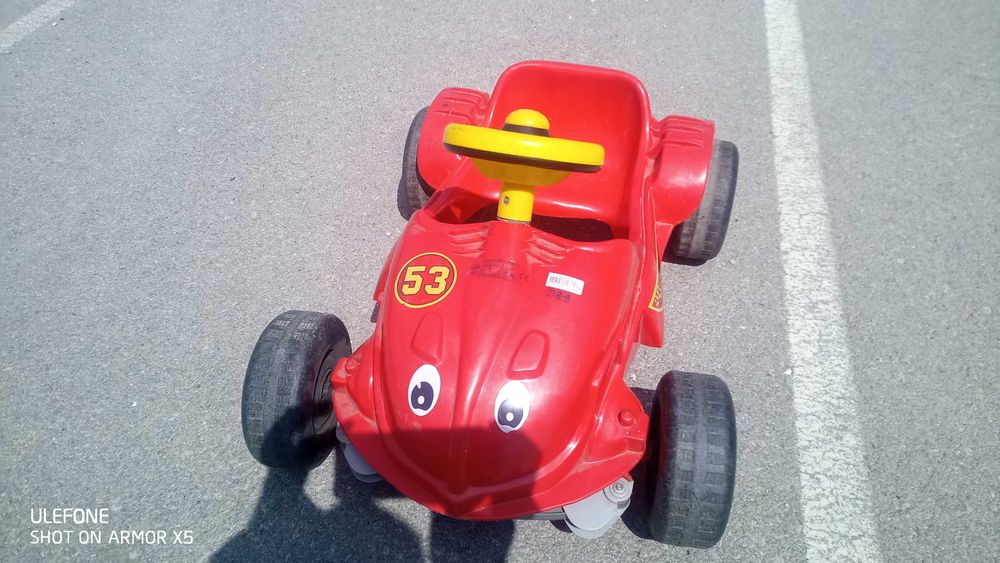 детска количка пластмасова червена