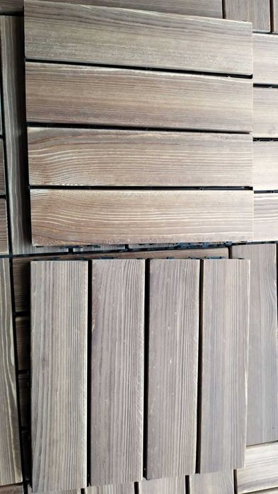 Безплатна доставка! Дървени декинг плочки 30/30 см. на подложка с клик