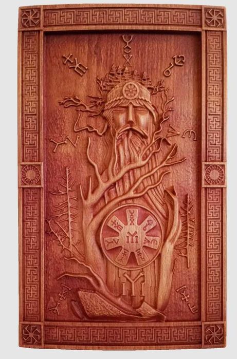 Дърворезба "Ипсилон с двете хасти"