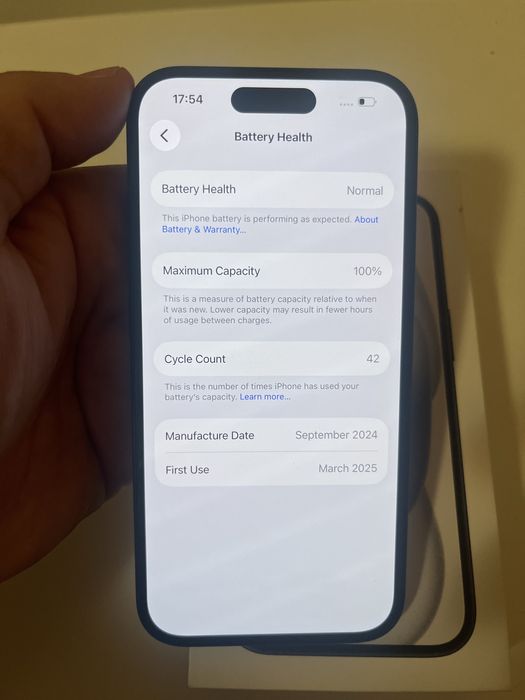 Iphone 15 128GB 100% bat 42 цикли