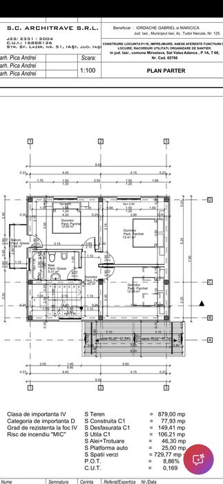 Casa individuala PF, teren 412m Valea Adanca -Miroslava !