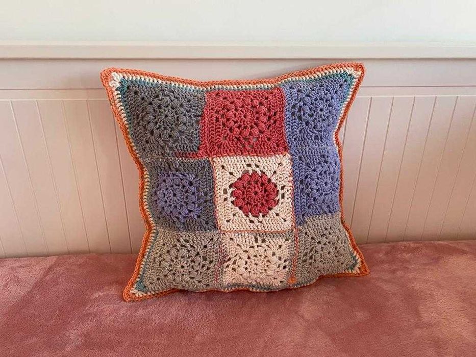 Fata de perna crosetata manual, 35x35cm, acrilic anti-pilling