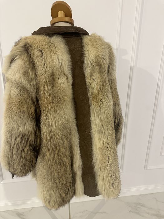 Haina din blana naturala de vulpe