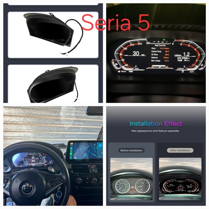 Ceasuri digitale Bmw Seria 3 E90,E91,E92,Seria5 E60,E61,E70,E71,X5,X6