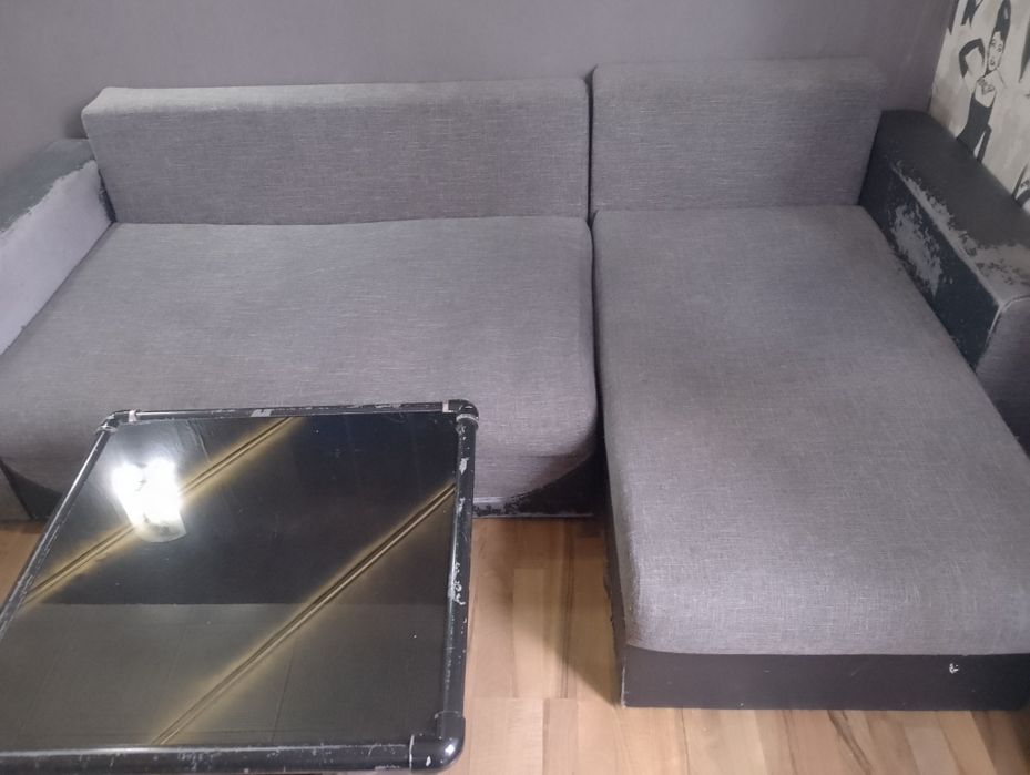 Разтегаем ъглов диван + масичка(ПОДАРЯВАМ)