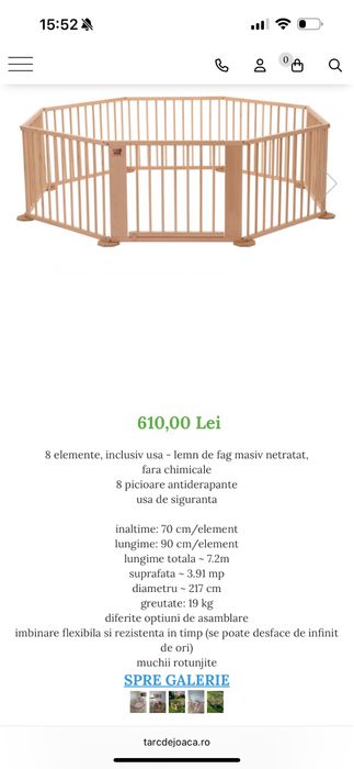 Tarc de joaca LMB Kids 7+1