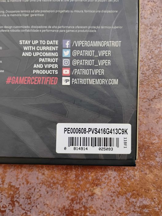 16GB (2x8GB) DDR4 4133 MT/s CL19 Samsung B-Die геймърска памет