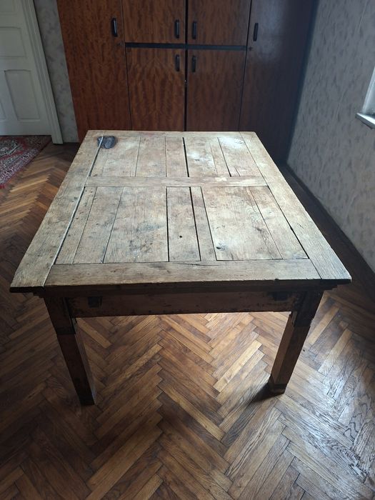 Masă Rustică Mare din Lemn Masiv (Stejar), Extensibilă – Ideală