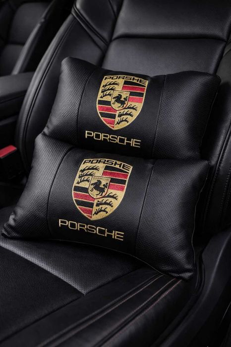 възглавнички за автомобил Porsche Порше бродирани Кожа 2 броя