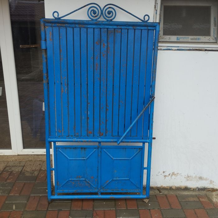 Poartă metalică albastra