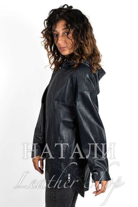Дамско кожено яке Елица Black