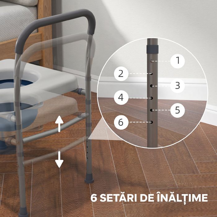 Scaun comod WC pentru vârstnici și persoane cu dizabilități