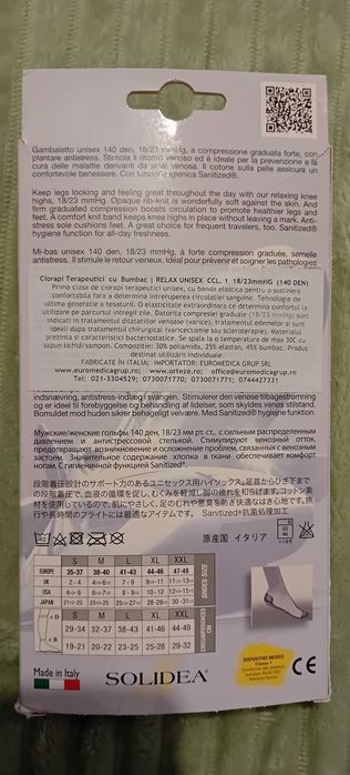 Ciorapi compresivi 3/4, unisex