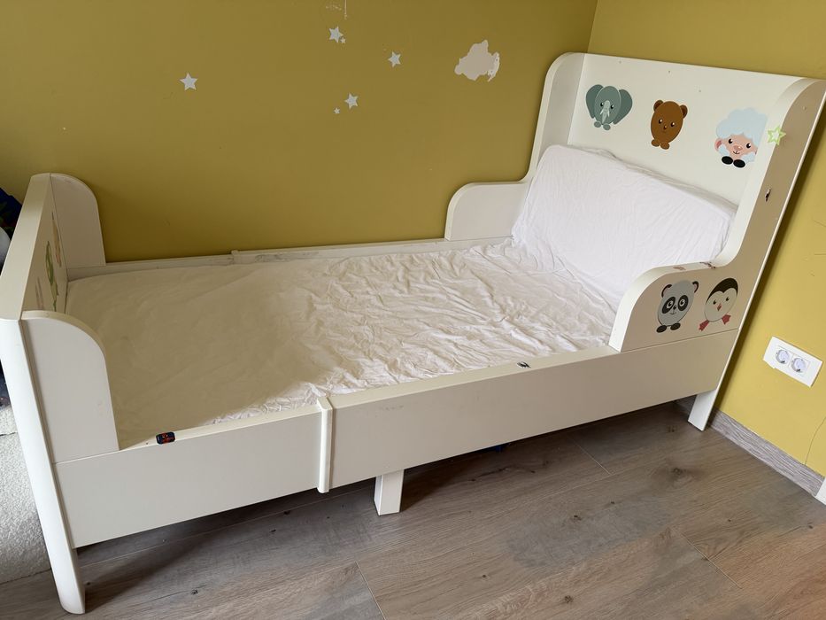 Pat Ikea BUSUNGE pentru copii 80x200 AJUSTABIL + saltea Jysk