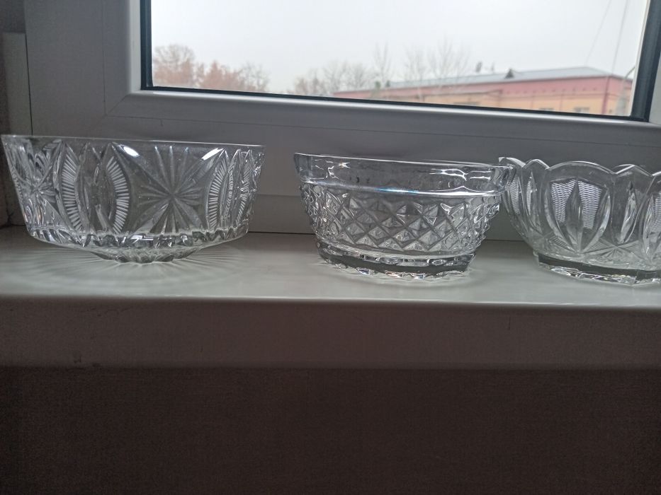 Срочно. хрусталь, лодочки, салатницы,  Советского периода!