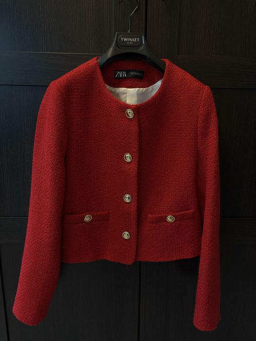 Zara сако блейзър яке от туид/букле