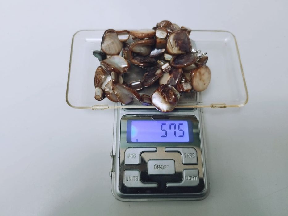 Colier/ lant din scoici naturale cu inchizatoare din argint de 925