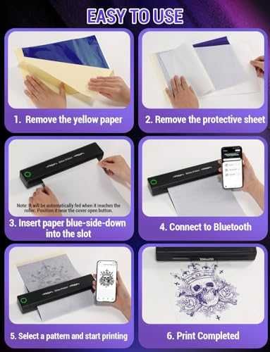 Нов Преносим тату шаблон принтер без мастило Android трансферна хартия