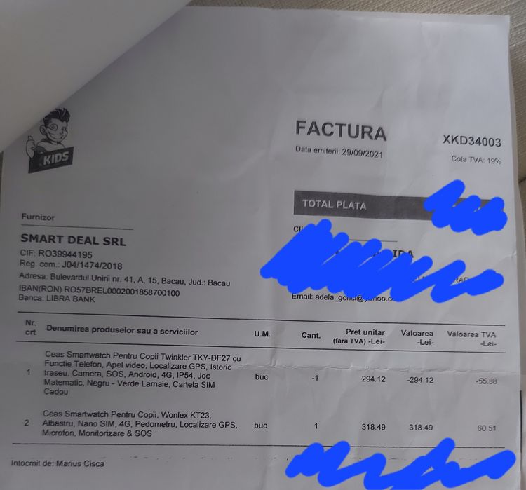 Ceas smartwatch copii wonlex kt23 cu Sim