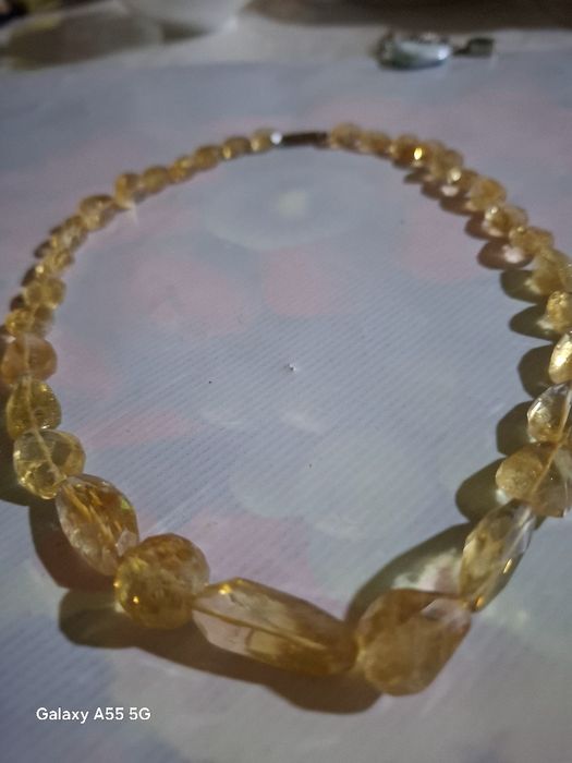 Ожерелье из натуральных цитринов  длина 50см