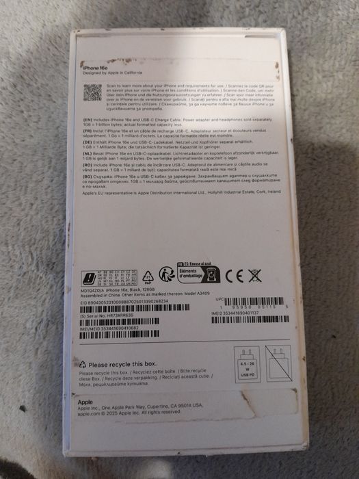 Vând iPhone 16E ca nou