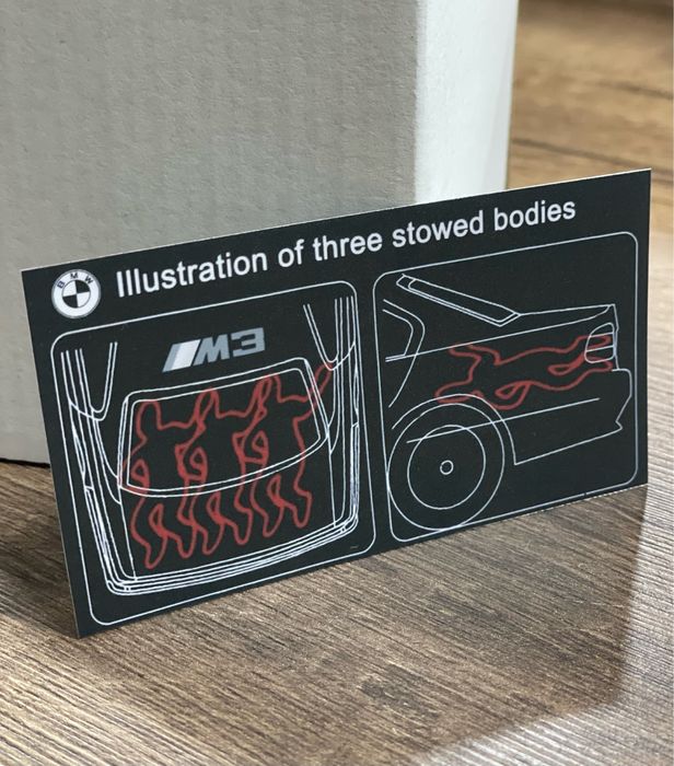Наклейка в багажник bmw 3