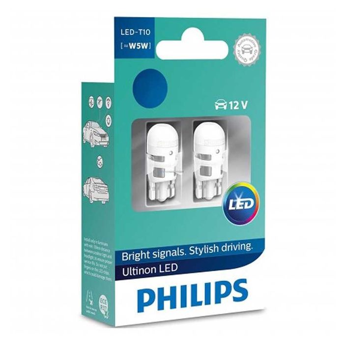 Set becuri W5W - pozitie/interior auto - Philips  - 2W