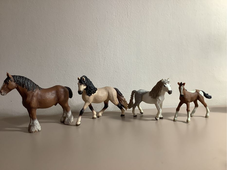 Animale, figurine, cal, magar, leu Schleich, Papo
