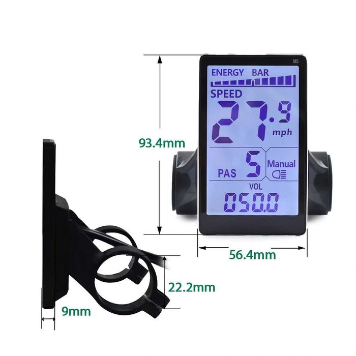 Controller + Display M5 Bicicleta Electrica 24V 36V 500W–1000W – Kit Complet Ebike si Trotineta