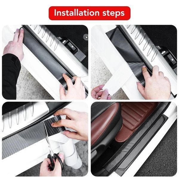 Фолио Стикер - Карбонова самозалепваща Лента 3D водоустойчива 2бр.- 5м