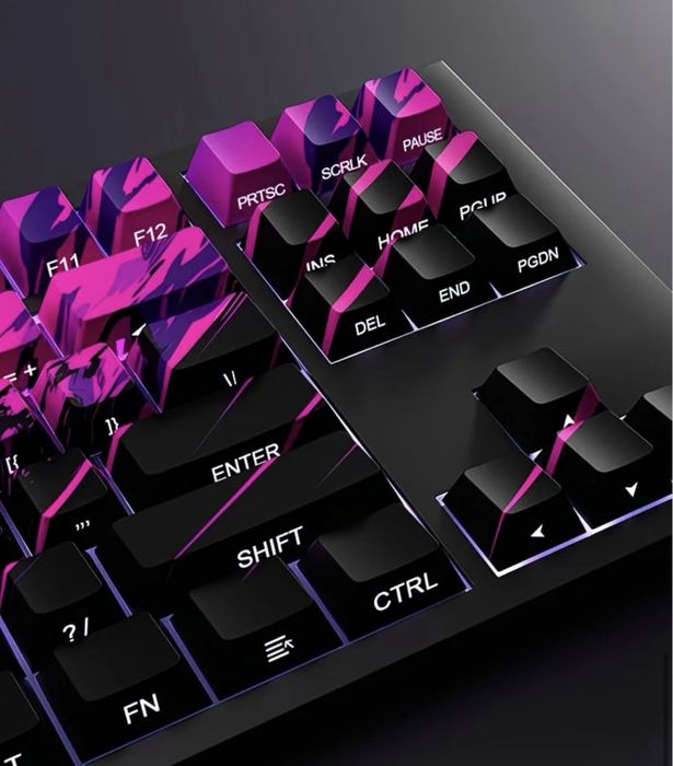 Набор кейкапов Gengar Theme (PBT, Dye-Sub, Side-Print)