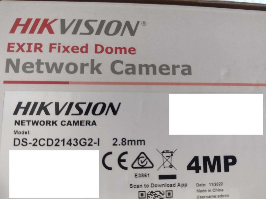 Камера Hikvision AcuSense Dome IP Camera 4MP 2.8mm - нова