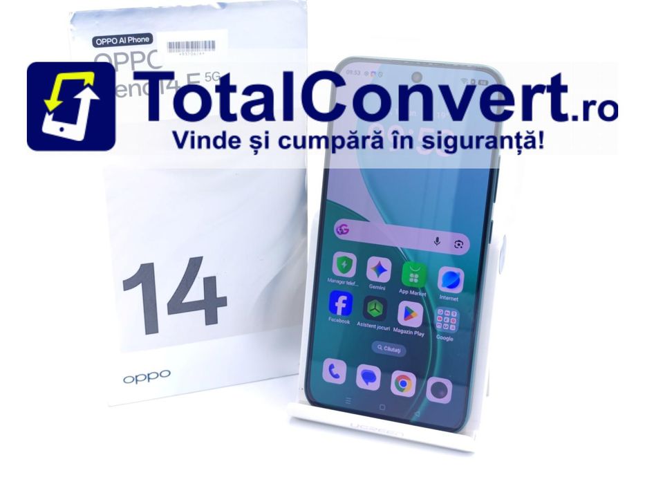 Oppo Reno14 F 256GB Luminouse Green 8GB, Garantie 24 luni | #D93706