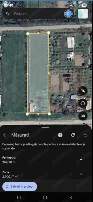 Vand teren Pădureni