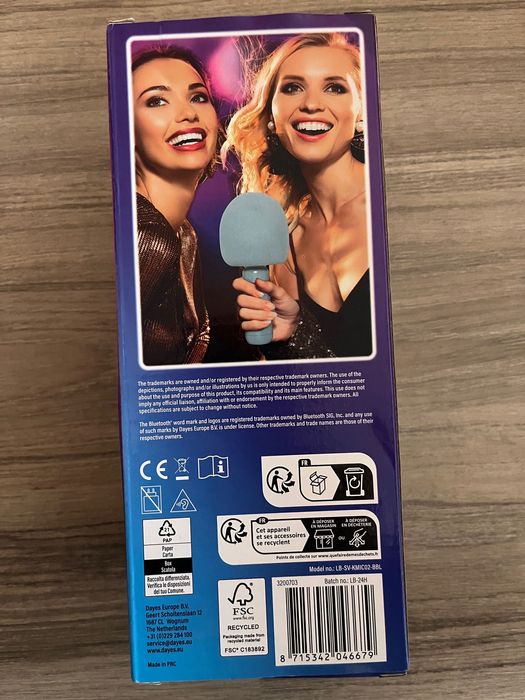 Bluetooth Караоке Микрофон с вградена колонка и Гласови Ефекти - НОВ