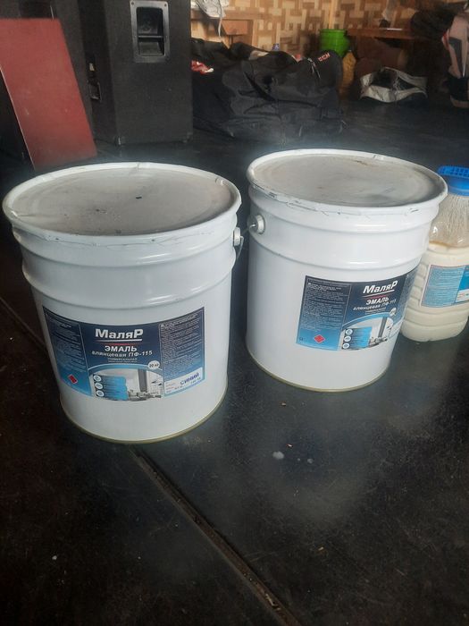 Продам краску 20 кг цвет голубая