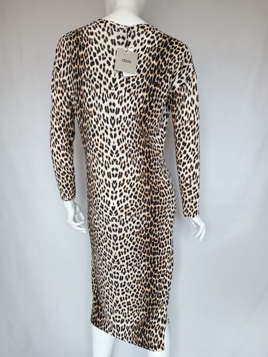 Rochie midi leopard asos noua