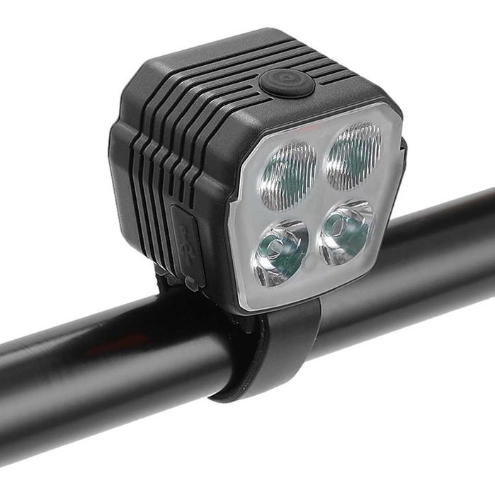 2 в 1 Предна LED светлина JOHORSE с вграден клаксон (300Lum / 120dB)